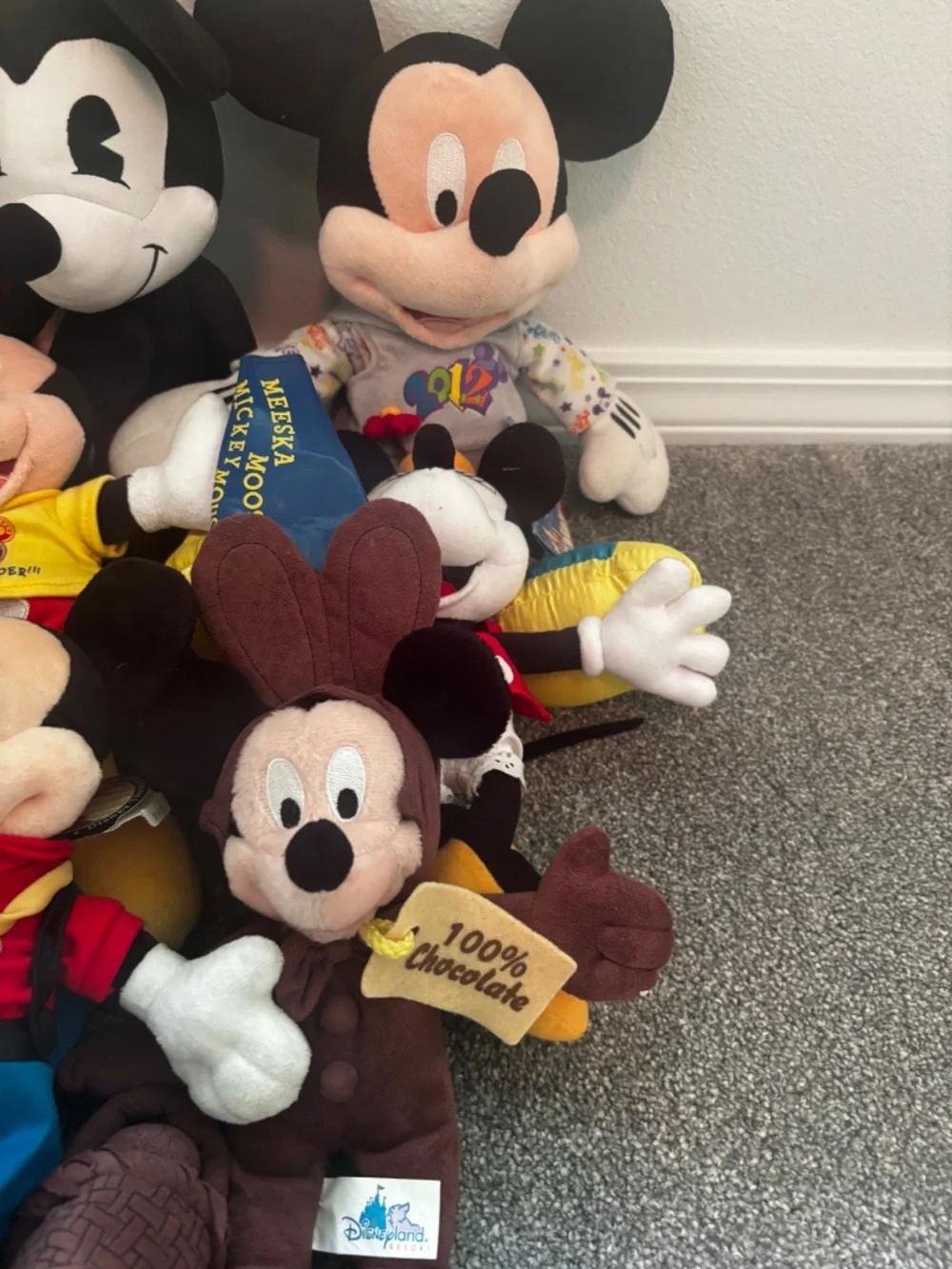 Lot of 15 Mickey Mouse Stuffed Dolls